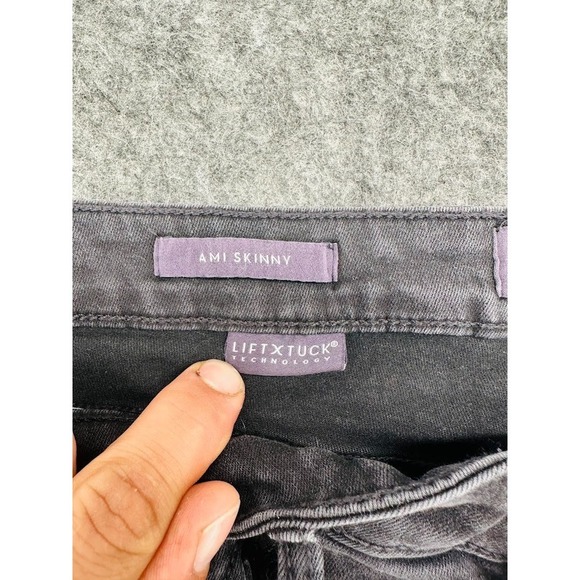 NYDJ Ami Skinny Jeans Women Size 4 Gray Studded Stretch Lift Tuck Slim Fit Denim - Picture 5 of 11